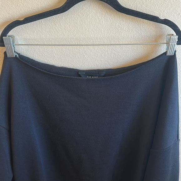 Rae Mode Off The Shoulder Top Size Large Black  Long Sleeve Pullover Stretch - Picture 4 of 8
